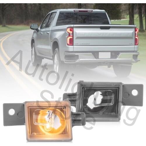 2X OEM License Number Plate Light for GMC Sierra 2500HD Canyon Chevrolet Silverado 1500 1500LD Colorado Truck15-21 Halogen Amber
