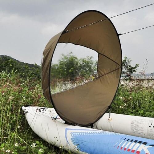 46 Inches Kayak Wind Sail Folding Transparent Window Sail Easy To Install Compact And Portable Kayak Paddle Board Accessories