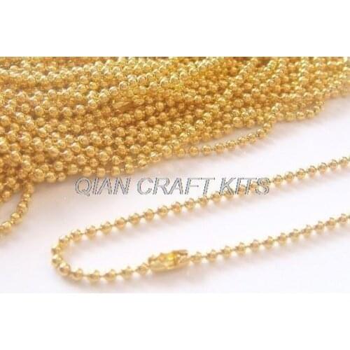 50yards Gold or silver,black Plated Ball Chains Necklace 1.5mm Great for Scrabble Tiles,Glass Tile Pendant,Bottle Caps