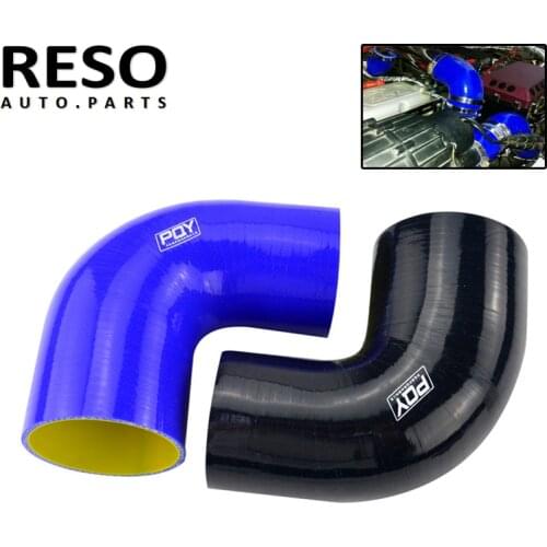 90 Degree Elbow Silicone Hose Pipe 2.0"-2.5'' 51mm-63mm 2.5''-3'' 63mm-76mm Car hose Intercooler Turbo Intake Pipe Black Blue