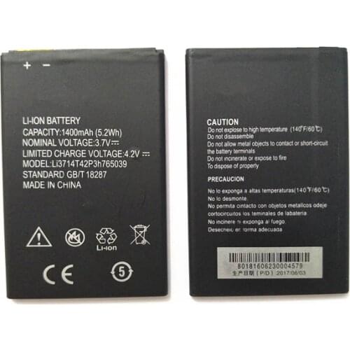 AZK New 3.7V 1400mAh LI3714T42P3H765039 battery for ZTE Blade A3 T220 AF3 T221 A5 AF5 phone Battery