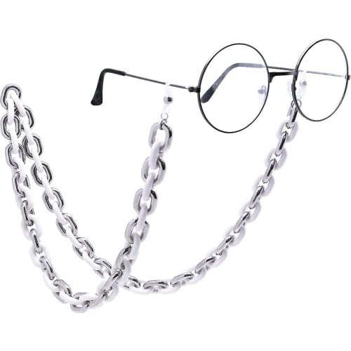 Acrylic White Silver Color Glasses Chain For Women Sunglasses Holder Eyeglasses Lanyards Eyewear Glasses Rope Neck Strap
