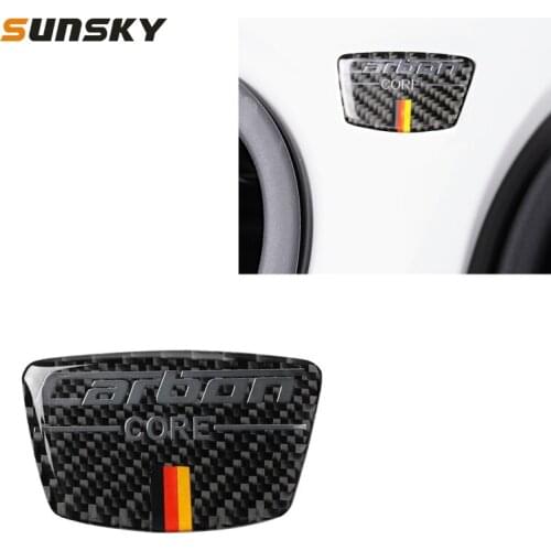 Car Goalpost Strip Carbon Fiber German Flag Color Decorative Sticker for Audi A6 2005-2011