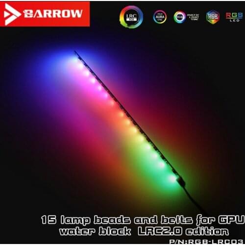 BARROW LRC2.0 version graphics card cold head special lamp belt Aurora 15 lamp beads 3 pin RGB-LRC03