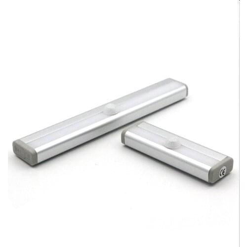 Wireless PIR Motion Sensor LED Under Cabinet 6/10 LEDs / pcs Closet Stair Wardrobe lamp Activated Night Light for Kitchen Desk