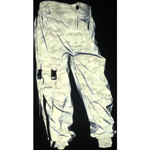 Men Night full reflective Camouflage Multi-pocket waterproof Cargo Pants Trousers Streetwear Harajuku Hip Hop Jogger Sweatpants