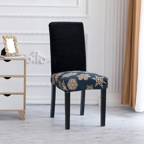 Printed Chair Cushion Cover Dustproof Elasticity Chair Covers Dining Room Non-slip Office Banquet Decoration Chair Cover