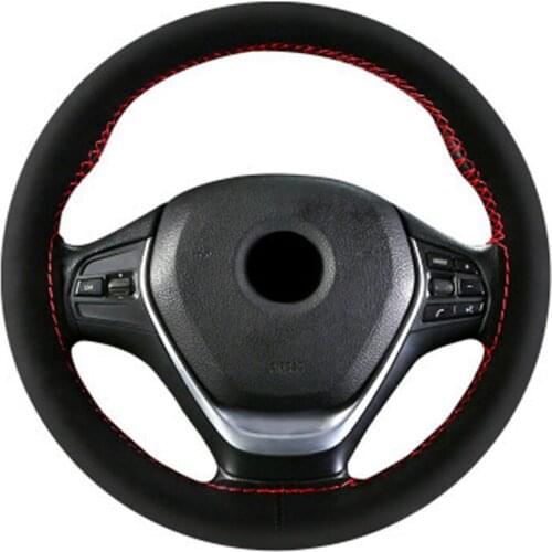 Car Steering Wheel Cover Diameter 38cm 9 colors DIY Suede Comfortable and wear-resistant Contains needles and threads