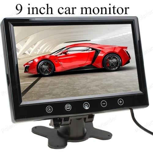 High resolution 9 inch Color TFT LCD with 2 Video input car parking assistance monitors digital car monitor for rearview camera