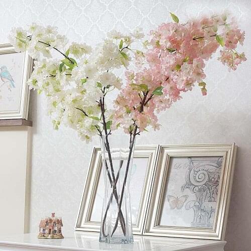 100 CM Long Artificial Silk Flower Simulation Cherry Blossom Flower For Home Wedding Party Decoration Supplies