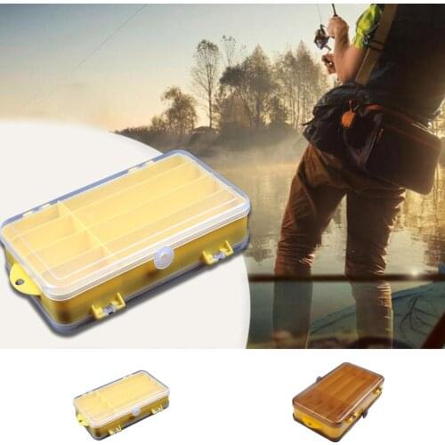 Double Side Compartments Durable Riverside Fishing Lure Box Portable Multifunctional Fishing Box Hooks Spoons Tackle Storage