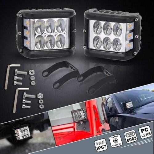 3.75" Dual Side Shooter Dual Color Strobe LED Pods for Truck ATV Boat Car NJ88