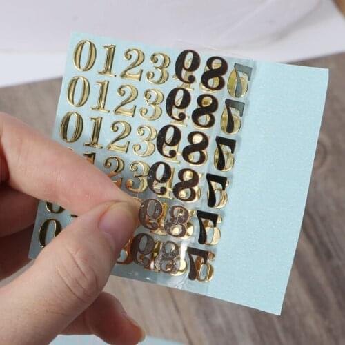 Plaster Candle Aromatherapy 26 Letter Stickers Number Metal Stickers Combination Word Stickers Nail Art Stickers