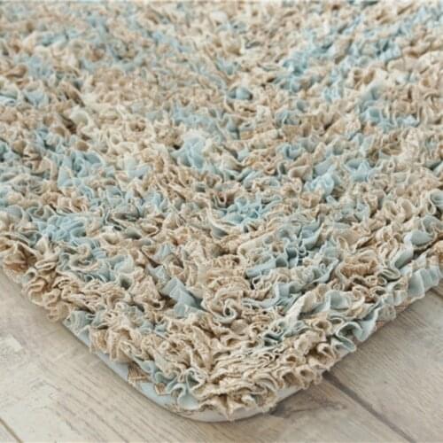 Cotton Quilting Floor Mat Handstitched Patchwork Carpet Pastoral Scenic Non-slip Living Room Hallway Door Rug