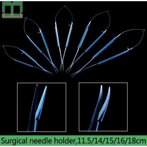 Surgical needle holder Microsurgical instruments and tools 11.5/14/15/16/18cm straight handle titanium alloy Surgical instrument