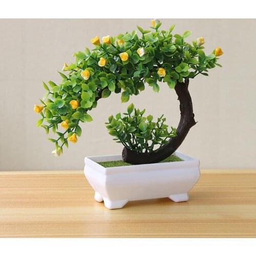 Artificial Plant Realistic Everlasting Plastic Lifelike Potted Flower Decor for Home