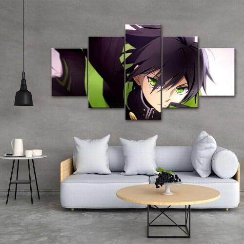Canvas Paintings Wall Art Home Decor Poster HD Prints Seraph of the End Modular Anime Pictures 5 Pieces Living Room Framework
