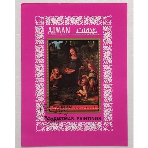 1972 AJMAN souvenir sheet Post Stamps Postage Collection