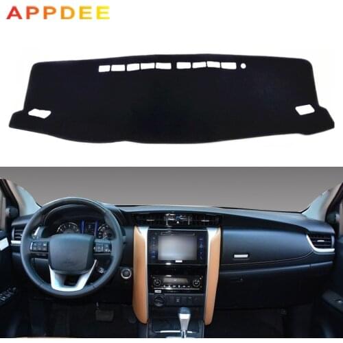 Car Dashboard Cover Dash Mat For Toyota Fortuner 2016 2017 2018 Dashmat Pad Carpet Dash Board Cover Sun Shade Auto Car Styling