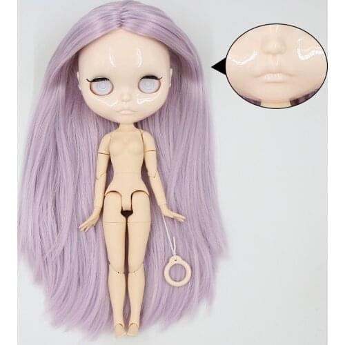 ICY DBS Blyth Doll 1/6 bjd white skin shiny face without makeup without eyechips for DIY custom doll 30cm toy
