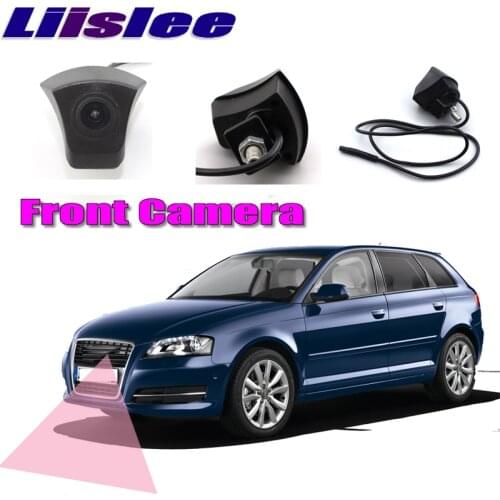 LiisLee Car Front Camera For Audi A3 8V 2013-2018 LOGO CAM Hood Mesh Front Grille CAM DIY Manually Control Channel Front Camera