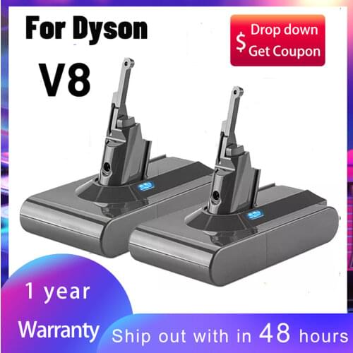 Turpow 6000mAh V8 battery 21.6V For Dyson V8 Battery Absolute V8 Animal Li-ion Vacuum Cleaner Rechargeable BATTERY