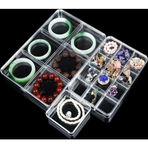 New Arrival Acrylic Storage Box Case Transparent Necklace Bracelet Jewelry Organizer RING Earring Jewelry Container DIY Bead Box
