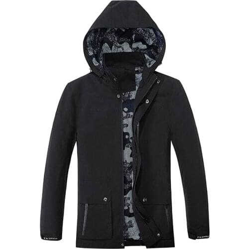 Spring Autumn 2019 New Arrival Mens Casual Jacket Mens Slim Fit Hoodie Military Jacket Plus Size Windbreaker Coat Male M-5XL