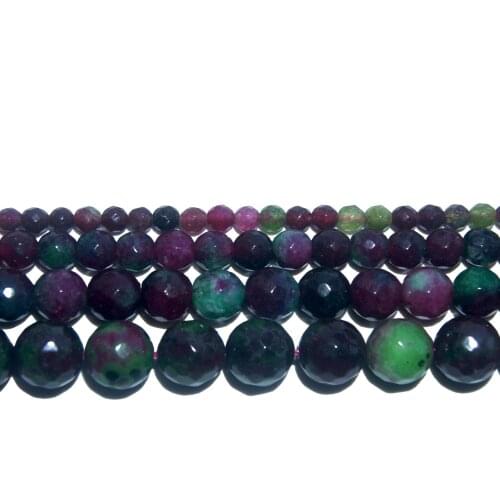 Wholesale Faceted Natural Stone Synthetic Tourmaline Loose Beads 4 6 8 10 MM Pick Size For Jewelry Making DIY Bracelet Necklace
