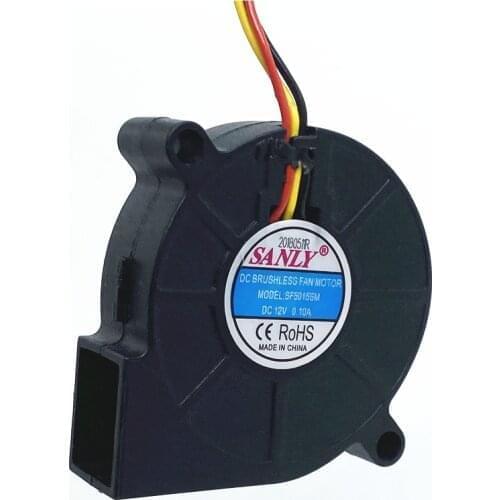 Original SANLY SF5015SM 12V 0.1A 5cm 5015 50x50x15mm Industrial Blower For Humidifier Cooling fan 3PIN