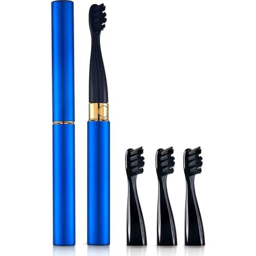 Oday Portable Sonic Electric Toothbrush eSlim with 4 Brush Heads, Convenient Removable Travel Cap and Fine-crafted Body Tube