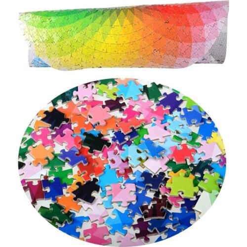Rainbow Paper Puzzles Games Gradient Color Creative Puzzle Popular Toys For Children Kids DIY Learning Educational Toys