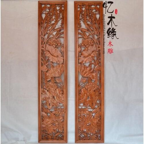 Dongyang custom carving Pendant antique hanging mural Chinese screen camphorwood carving TV background wall