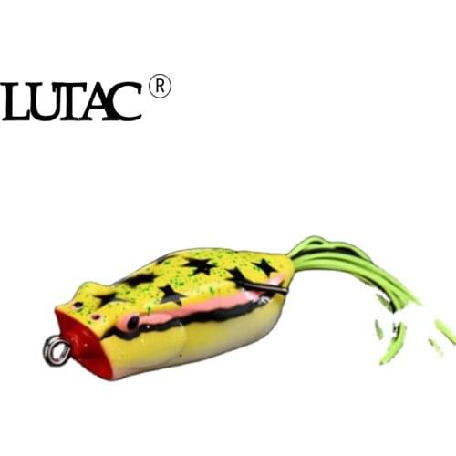 LUTAC 52mm 12g soft ray frog popper fishing lures isca artificial hooks wobbler bait carp fishing tackle