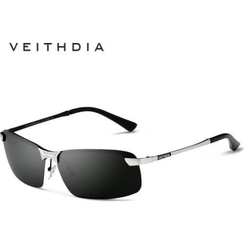 VEITHDIA Sunglasses Polarized Mens Sunglasses Rimless Sun Glasses Goggle Eyewear For Men gafas oculos de sol masculino 3043