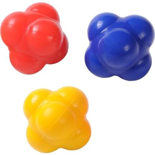 Outdoor Sports Silicone Hexagonal Ball Solid Training Premium Fitness Ball Sensitive To Velocity Reaction Ball Bouncing Kids