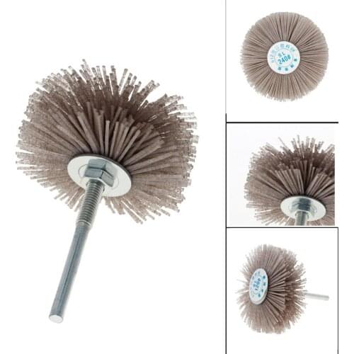 Utoolmart 1/3/5pcs Ribbon Type Fiber Wire Grinding Heads OD 100mm Bristle Diameter 80/120/240/320 Mesh Carbon Steel Galvanized