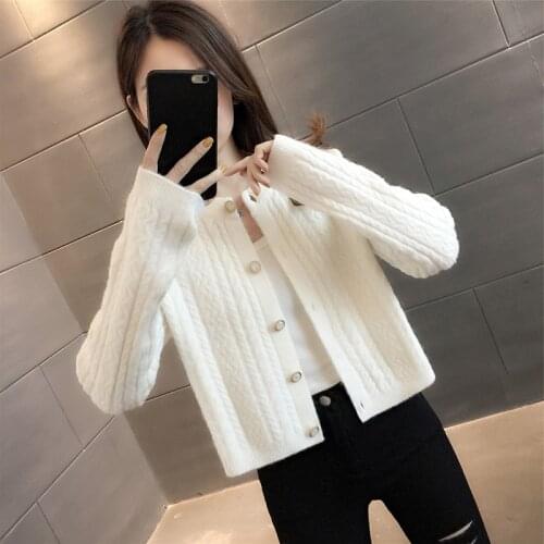 Knitting cardigan womens clothing in 2021 the new of tall waist brief paragraph sweater coat with a little money