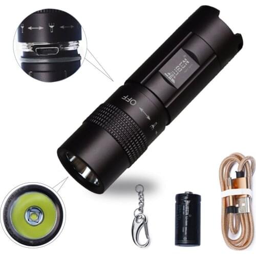 WUBEN Mini LED Flashlight Cree XP-G2 R5 Keychain Lamp E346 Portable USB Rechargeable 300 Lumens Waterproof Light Li-ion Battery
