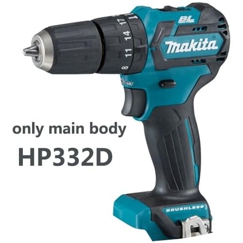 Japan Makita HP332/331D Charging impact drill Brushless lithium drill Electric screwdriver 6,750-22,500ipm 450-1,500 rpm 30/14