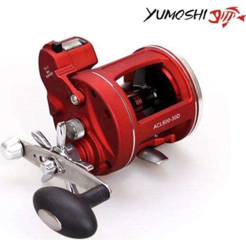 YUMOSHI 2017 New 12Ball Bearings Drum Baitcasting Reels Fishing Reels Lure Tackle Trolling Boat Saltwater Round Reel