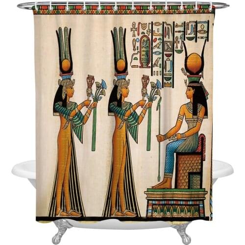 Woman Mural Character Decoration Shower Curtain Polyester Fabric Waterproof Shower Curtains Modern Bathroom Curtain