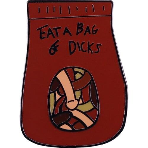 Bag o Dicks Mature Enamel Pin