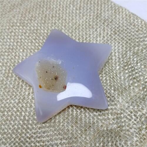 1-2 pcs 40-45mm Charming Cheap Price Natural Agate Geode Star Shape crystal craft Feng Shui Healing Gift Home Decoration