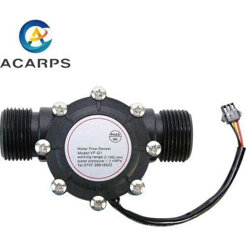 1" DC5-18V Water Flow Sensor Flowmeter Hall Flow Sensor Water Control Liquid Sensor Switch