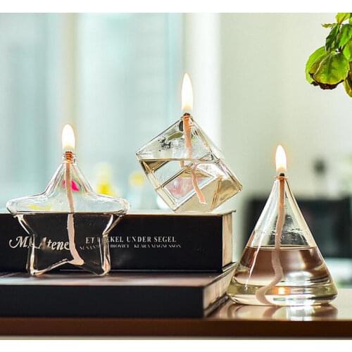 10pcs/pack Creative Star Shaped Glass Oil Lamp Wedding Decoration Handcraft Glass Candle Holder Friend Gift Glass Candle Holder