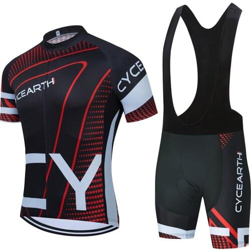 2021 Team CYCEARTH Cycling Jerseys Bike Wear clothes Quick-Dry bib gel Sets Clothing Ropa Ciclismo uniformes Maillot Sport Wear
