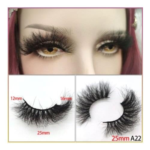 3D 25mm Mink Hair False Eyelashes Natural Long Wispies Lashes Handmade Criss-cross Eyelash Extension Makeup Tools in Bulk
