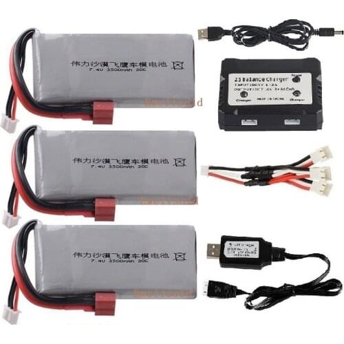 7.4v 3500mah Lipo Battery For Wltoys 12428 12423 Feiyue 03 Q39 FY07 RC Four-wheel RC Vehicle Car parts 1500mAH 7.4v Battery