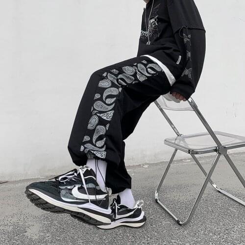 Streetwear spring sweatpants men printing casual harem man joggers pants harajuku sportswear mens trousers